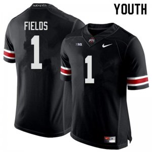 Youth Ohio State Buckeyes #1 Justin Fields Black Nike NCAA College Football Jersey Trade IKR5244FK